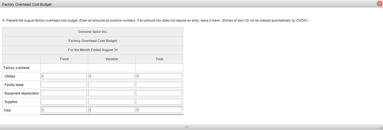 January direct materials, direct labor, and factory overhead costs are as follows: