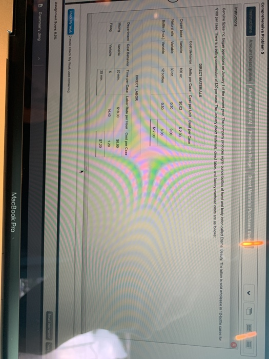 DIRECT LABOR Department Cost Behavior Time per Case Labor Rate per Hour