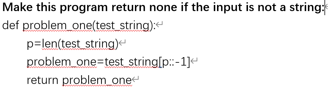  Make this program return none if the input is not a