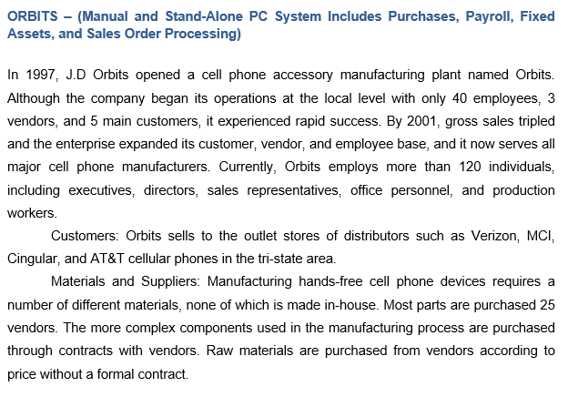 Hello. Please help ORBITS - (Manual and Stand-Alone PC System Includes Purchases,