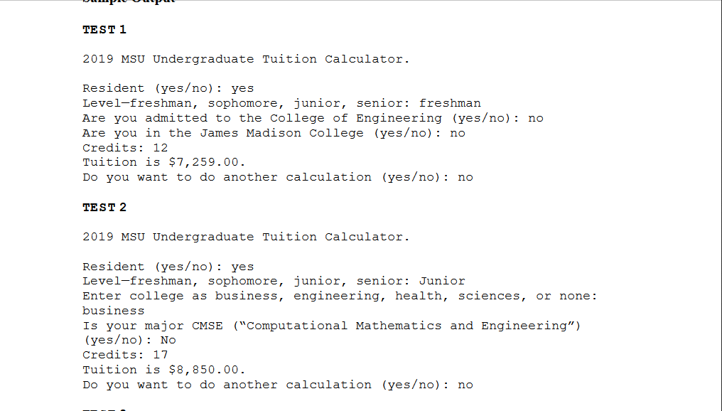 the students residency status and class level). 1. You will develop a