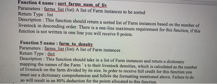 are complete. *untitled class Farm: company_name = "Orgo" #constructor to initialize all
