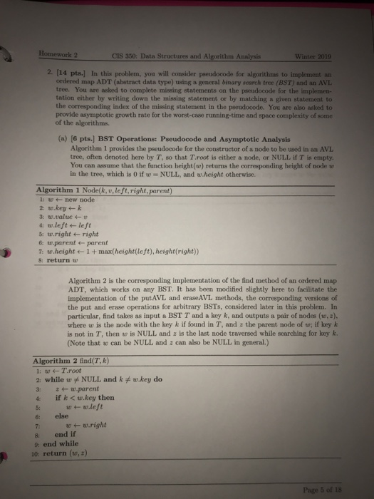  Data Sturctures and Algorithsm- Binary Search Tree Operation: Pseudocode and Analysis