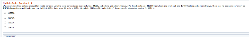  give me the answer and calculation process Multiple Choice Question 115