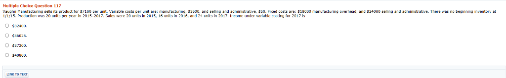unit are: manufactur ng $400, and se nq and administrative,5 Fixed costs