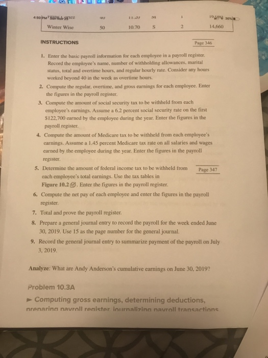 deductions preparing payroll register, journalizing payroll transactions Objectives 10-2 @, 10-3 @