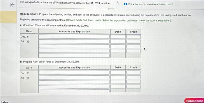 Credit Kequirement 3. Hrepare the income statement, the statement of owner's equity,