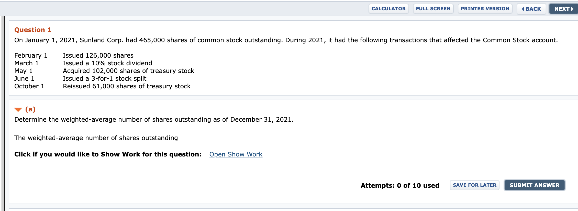  Help Please ASAP CALCULATOR FULL SCREEN PRINTER VERSION BACK NEXT Question
