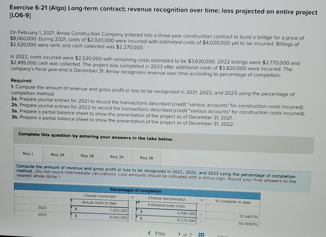  Please show the work, I'm having troubles with this. Exercise 6-21