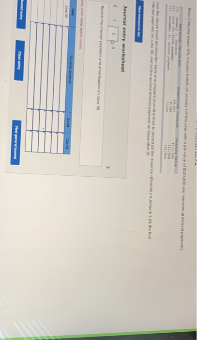 10-8 Recording bond issuance and discount amortization LO P2 Snap Company issues