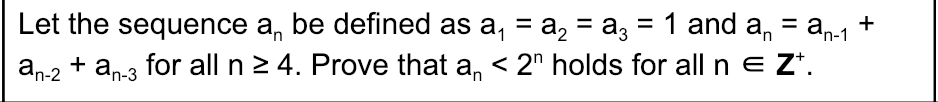 Let the sequence an be defined as a, a2-a3 1 and