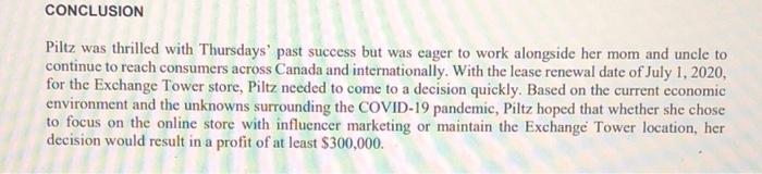 Calculate the total annual fixed costs of operating the Exchange Tower store