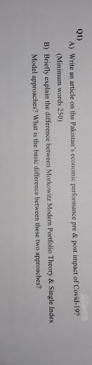  please provide all A and B requrement answer requirement 1 minimum