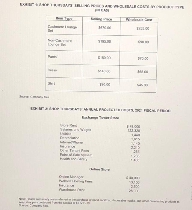 and the online store. If the Exchange Tower store were to close,