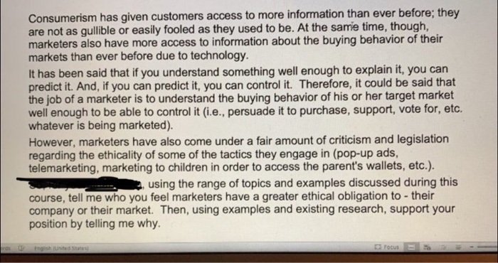 using examples and existing research, supoort your position by telling me why.