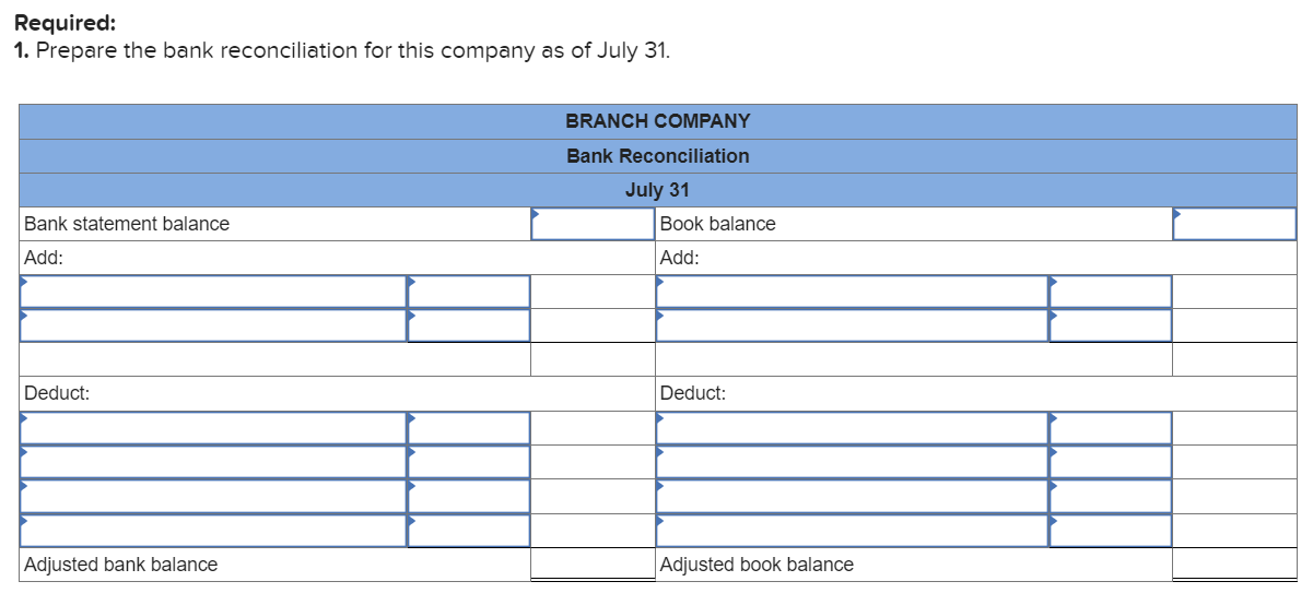 to the outstanding checks. Note: Enter debits before credits. Journal entry worksheet