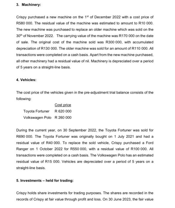 a 30 June year-end. You are presented with the following pre-adjustment trial