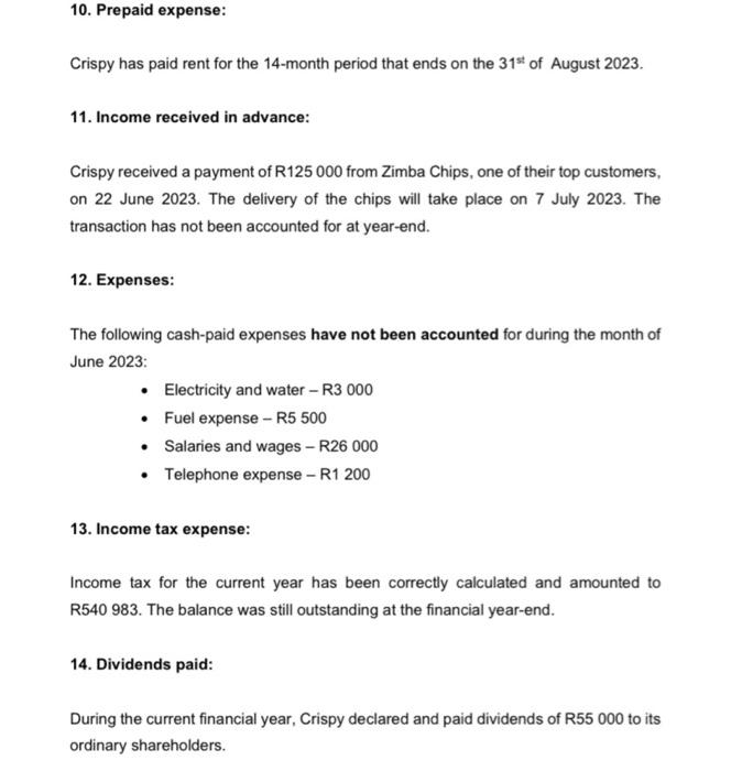30 June 2023: The following transactions have not yet been accounted for