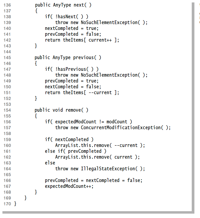 that ArrayList is generic. Implement the Java class depicted below, using your