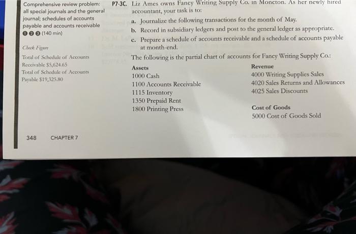  please answer the problem (sales journal, cash receipts journal, purchase journal,