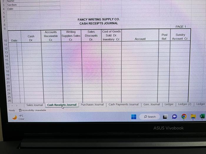 newly hired all special journals and the general accountant, your task is