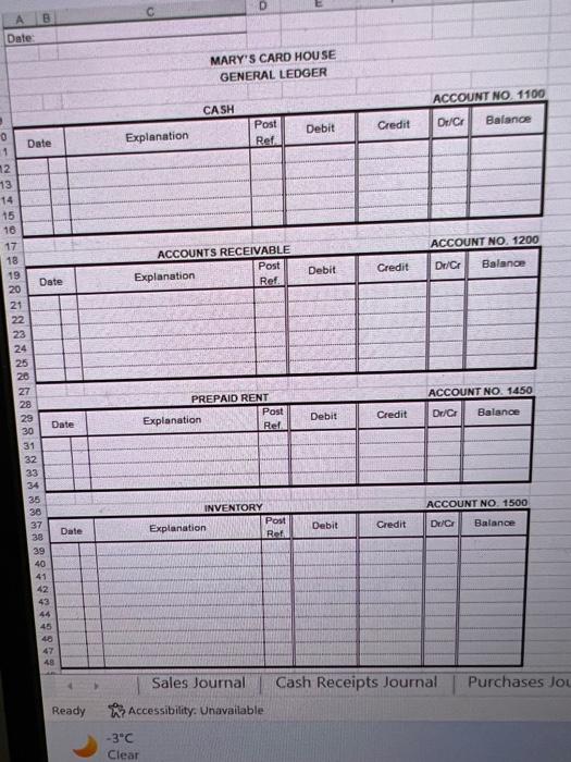 James invested \$12,000 in the card store. Total of Schedule of Accounts