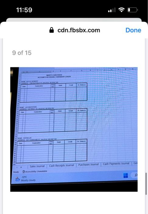 810, dated March 7, cheque No. 1203, taking discount. Mar. 13 Purchased