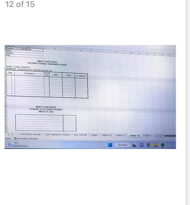 today to the company's bank account. 14 Sold $1,500 worth of card