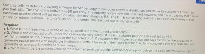  Surf City sells its network browsing software for $17 per copy