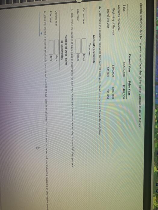  CL chapler Financial statement data for the years ended December 31
