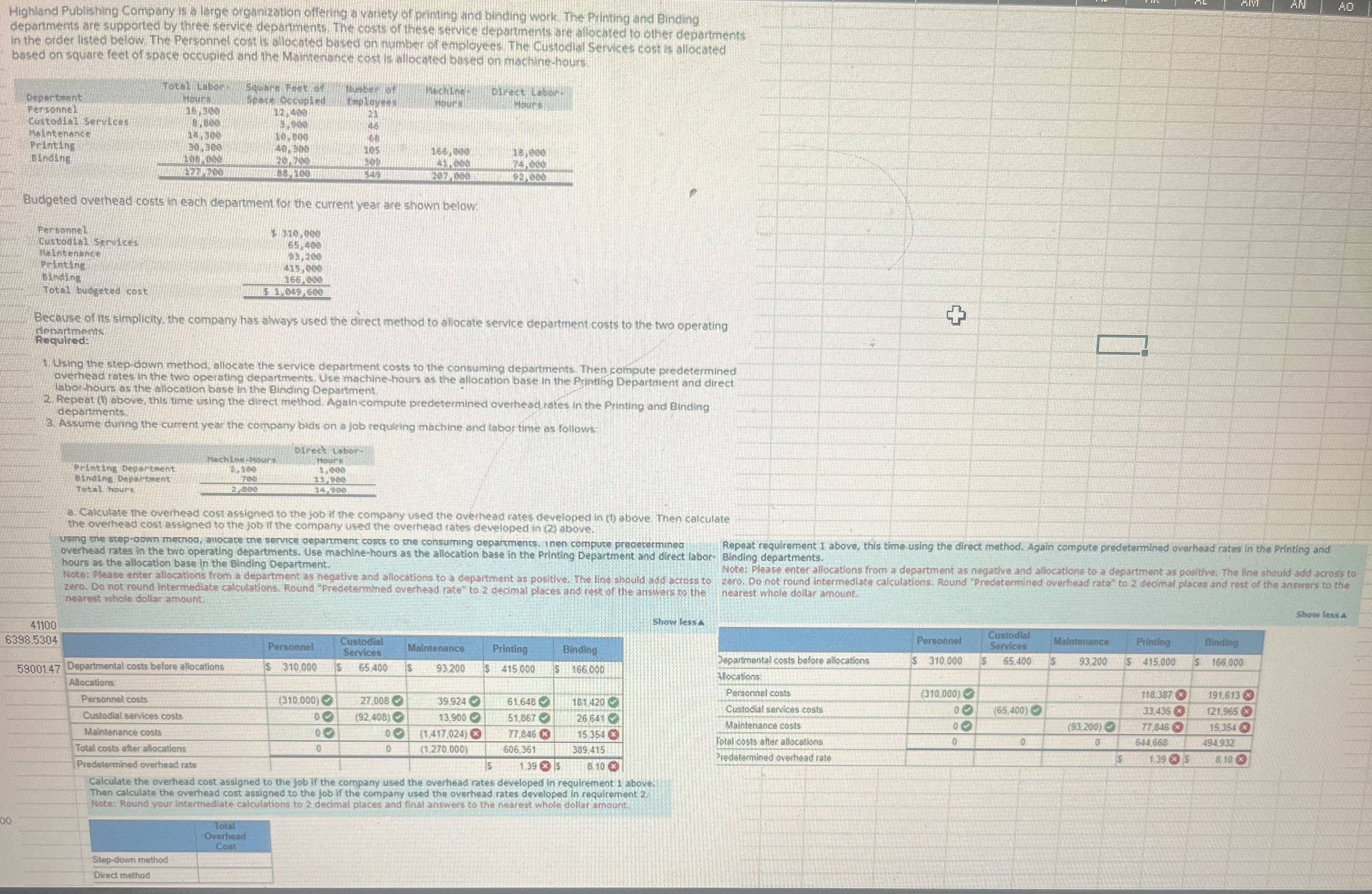  1. Using The step down message, I locate the service department
