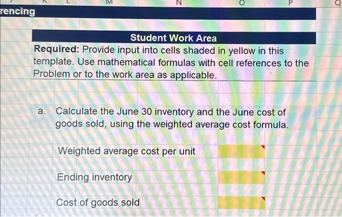 Multiply, Divide, Subtract; Cell Referencing L Using Excel to Determine Periodic Inventory