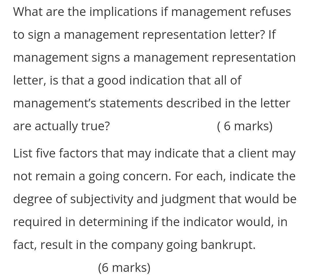 What are the implications if management refuses to sign a management