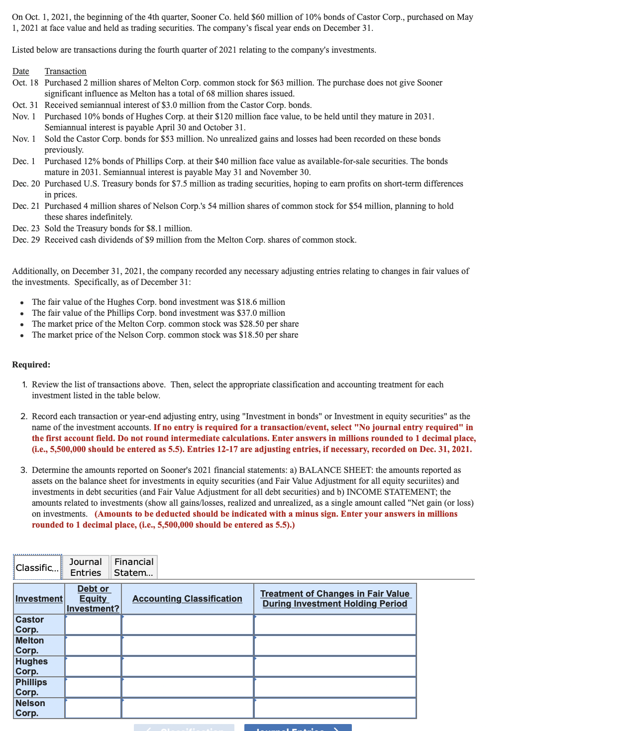  On Oct. 1,2021, the beginning of the 4th quarter, Sooner Co.