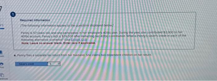 the year, she contributed $2,000 to her 401 (k) account, Penny's AG1