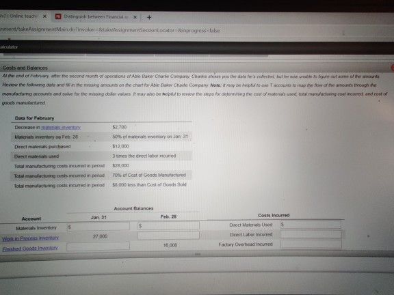 Less ending finished goods inventory 6,400.00 $11,65000 400.00 7 Cost of good