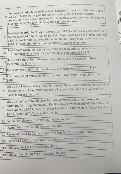 devoted to manufacturin \\ the products, 15% for office space. \end{tabular} \\