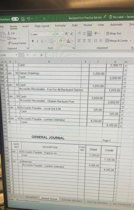 cash customer. Set up \\ job 126 . \\ Began working on