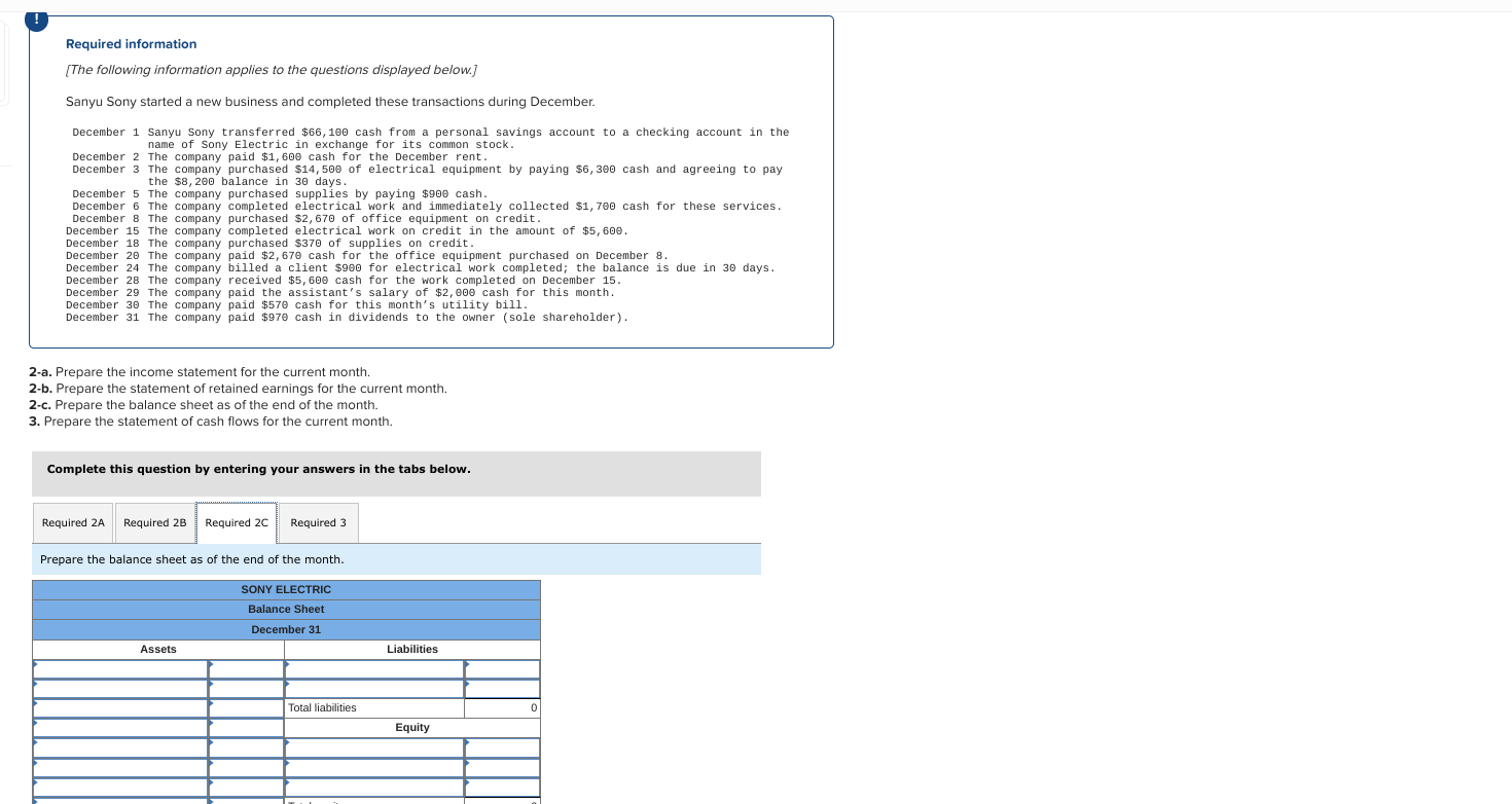 new business and completed these transactions during December. December 1 Sanyu Sony