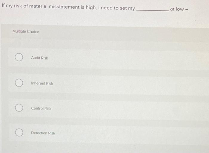 to - Multiple Choice Understatement of assets Overstatement of assets Overstatement of