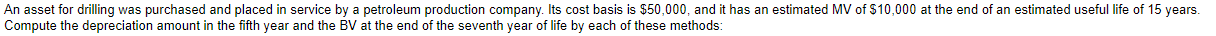 A) Using the GDS the depreciation amount in the fifth year