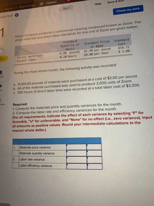  Connect Help Save & CHO Ways to GIVE Check my work
