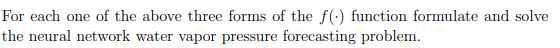 sometimes a simple neu- ral network featuring an identity activation function can