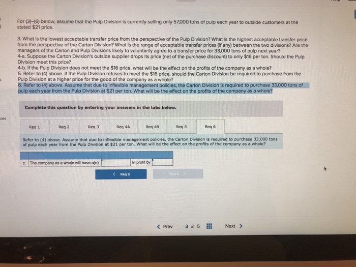 Help Sa Problem 11A-4 Transfer Price with an Outside Market [LO11-5) Hrubec