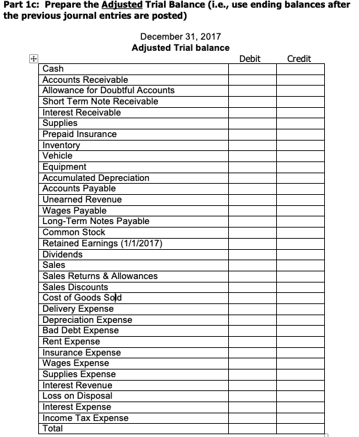 on the previous page and the information provided below. Use only the