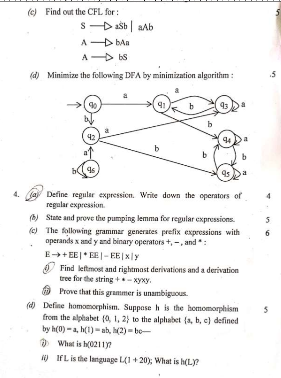  (c) Design a PDA that accepts the language Lwwr={wRwin(0+1)**} (d) Convert