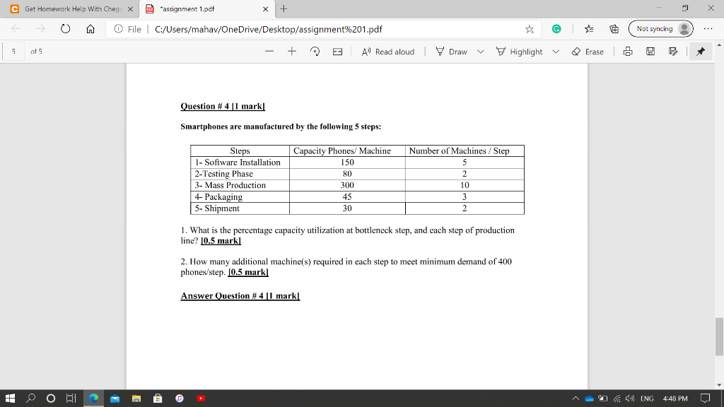 C Get Homework Help With Chega DE assignment 1.pdf x +