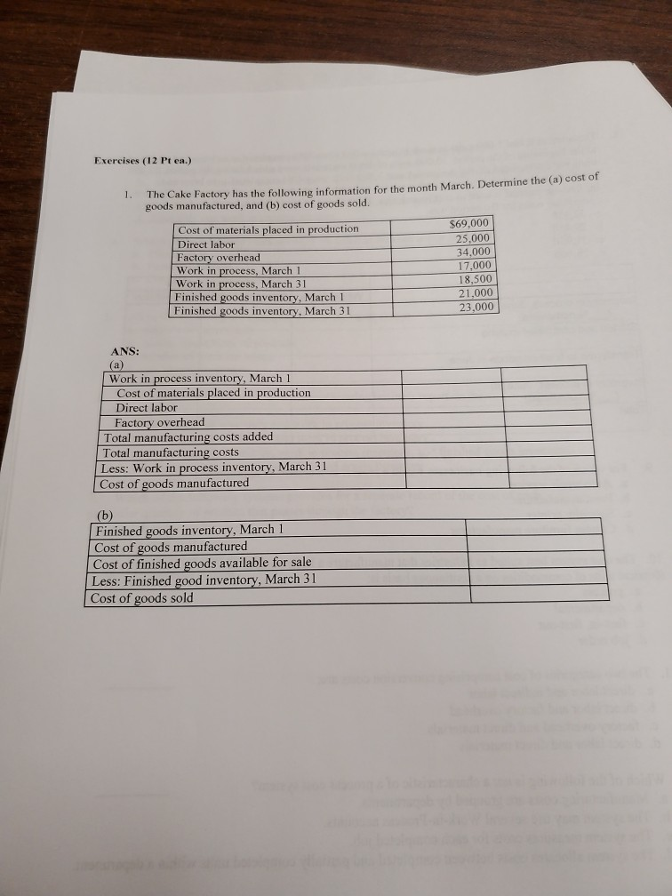 I've attached the question for your answer. Exercises (12 Pt ea.) 1.