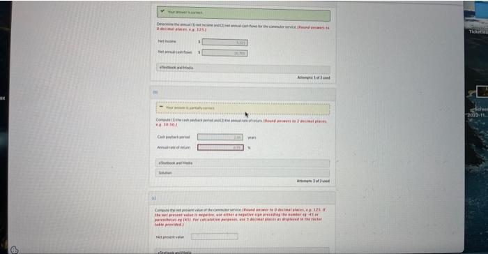 % eTextbook and Media Solution Attempts: 2 of 2 used (c) Compute