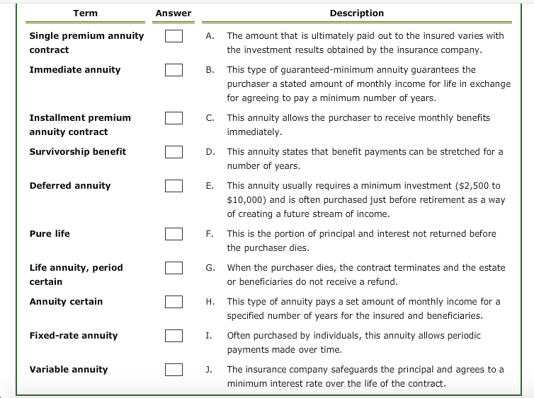 payment, distribution) period called the (buyer, contributor, annuitant) time annuities are (paid